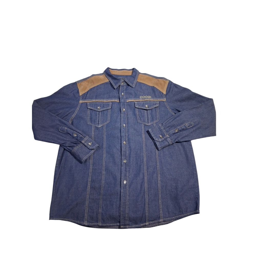 Coogi 2013 Heritage Mens size XXL 
Streetwear‎ Hip Button Denim Shacket  Shirt